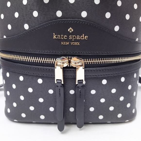 Kate Spade Disney x Minnie Mouse Black Leather Backpack With Wallet - NWT